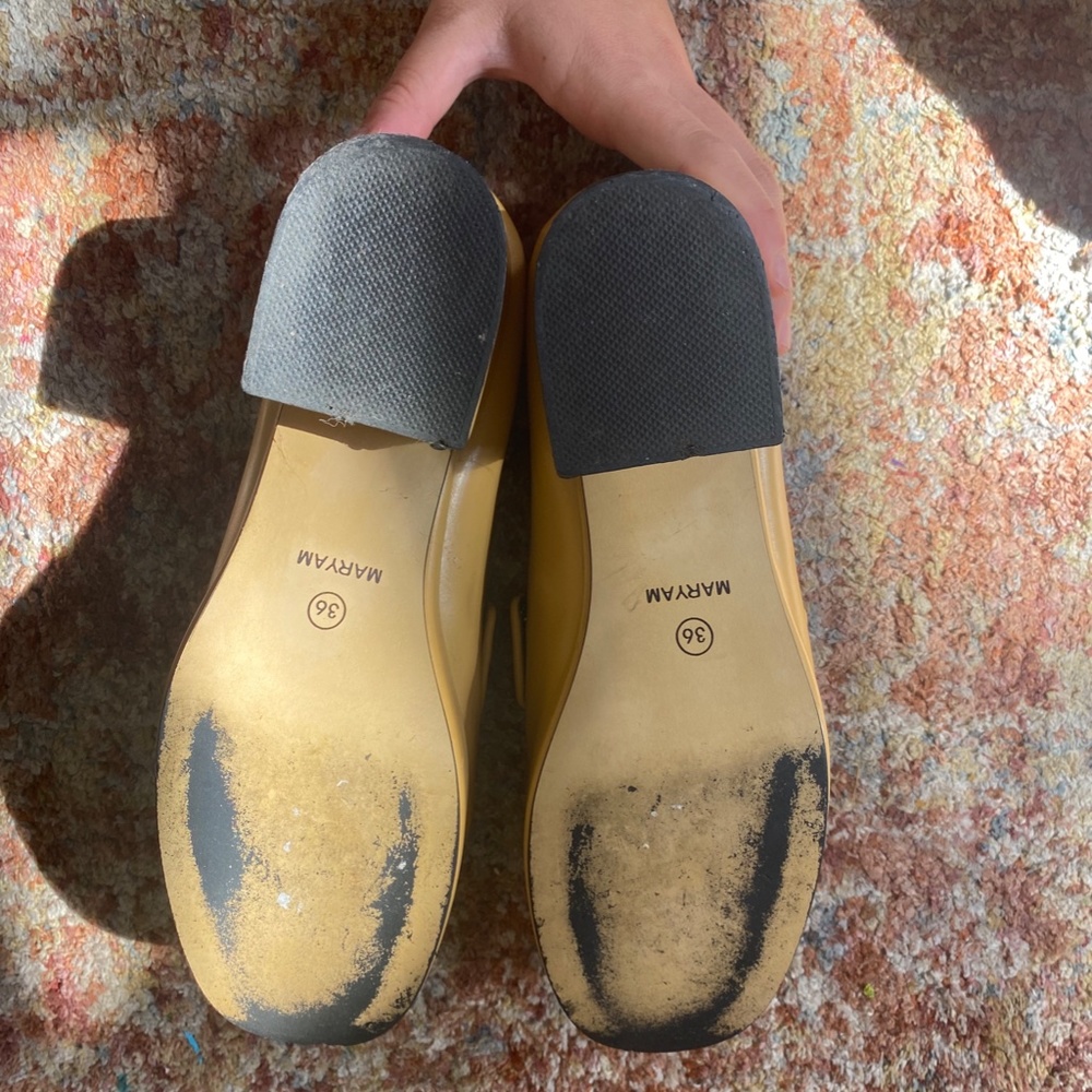 Design By Maryam Soft Yellow Block Heel Loafers - image 4